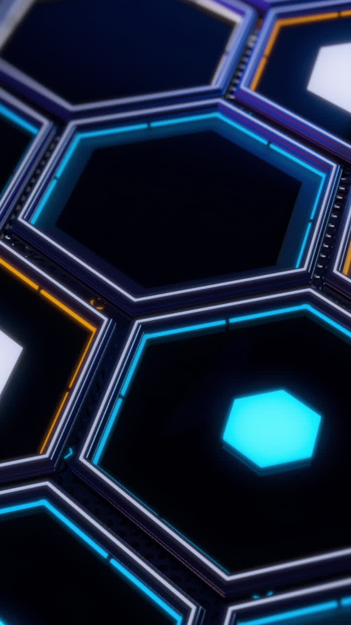Padrão de Grade Hexagonal Futurista