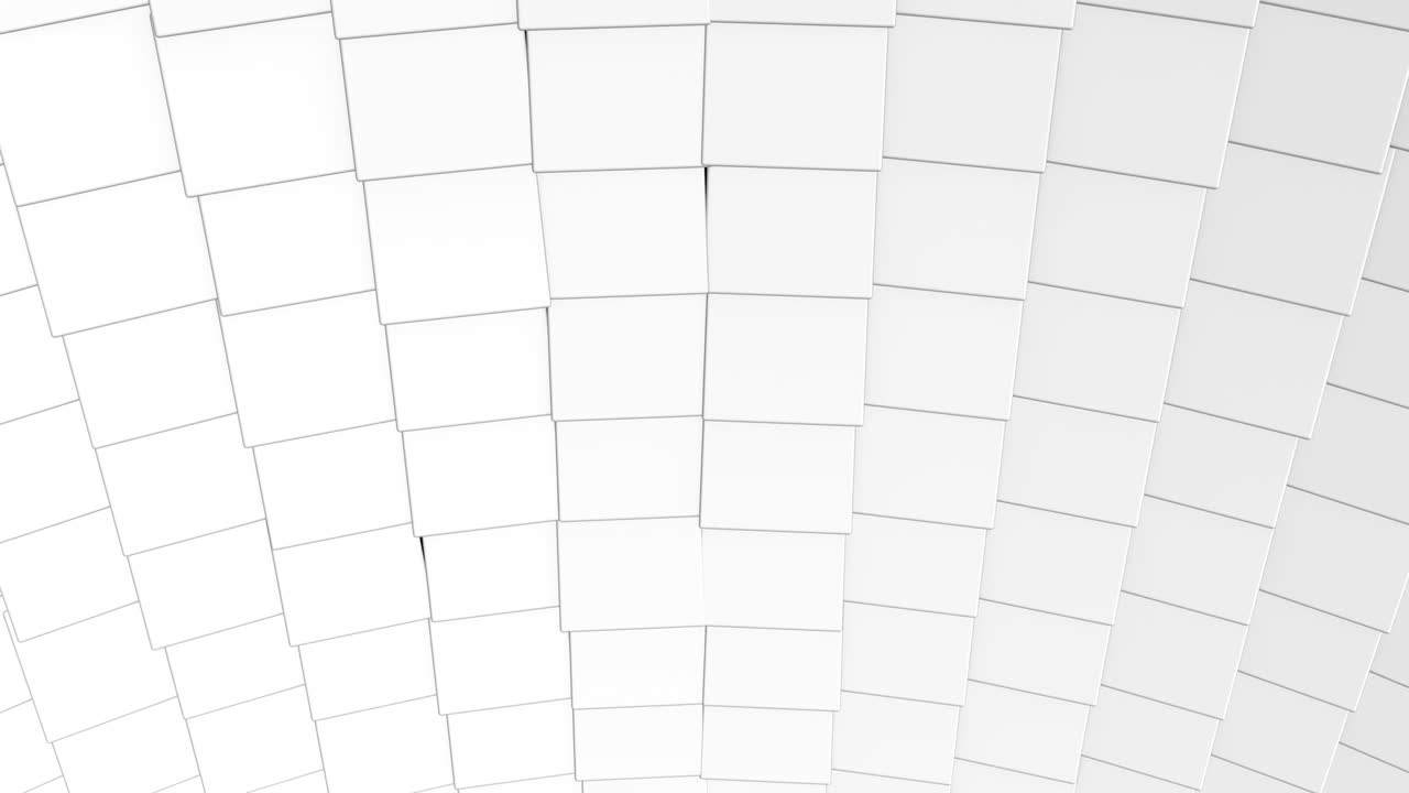 Cubical perspective stretching out, coming closer to the camera and creating illusion hypnotic effect.