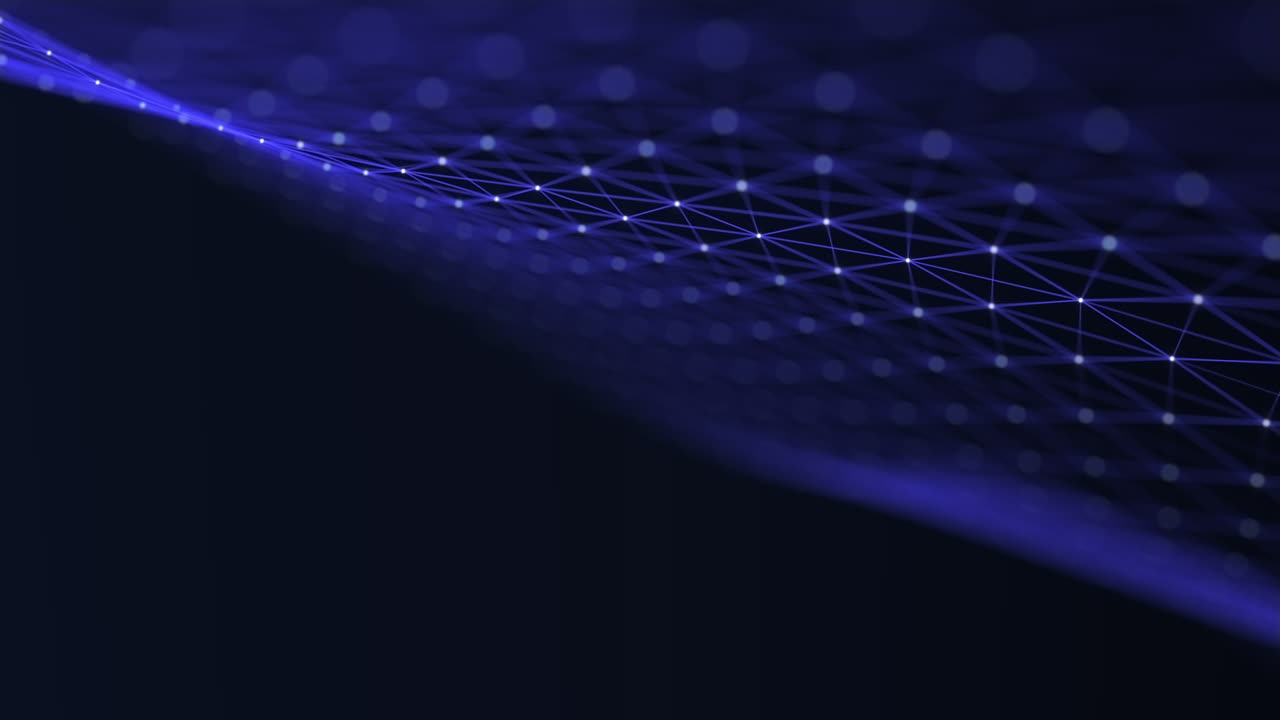 Visualizzazione di Big Data: linee e punti a plesso in loop.