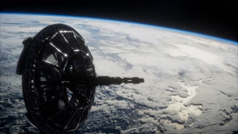 futuristic-Space-satellite-orbiting-the-earth