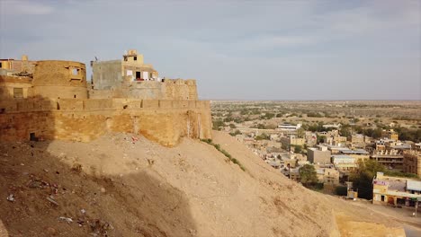 pan of jaisalmer fort and town at rajasthan, india.
