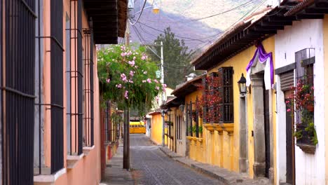 empty latin american street. colonial hispanic street