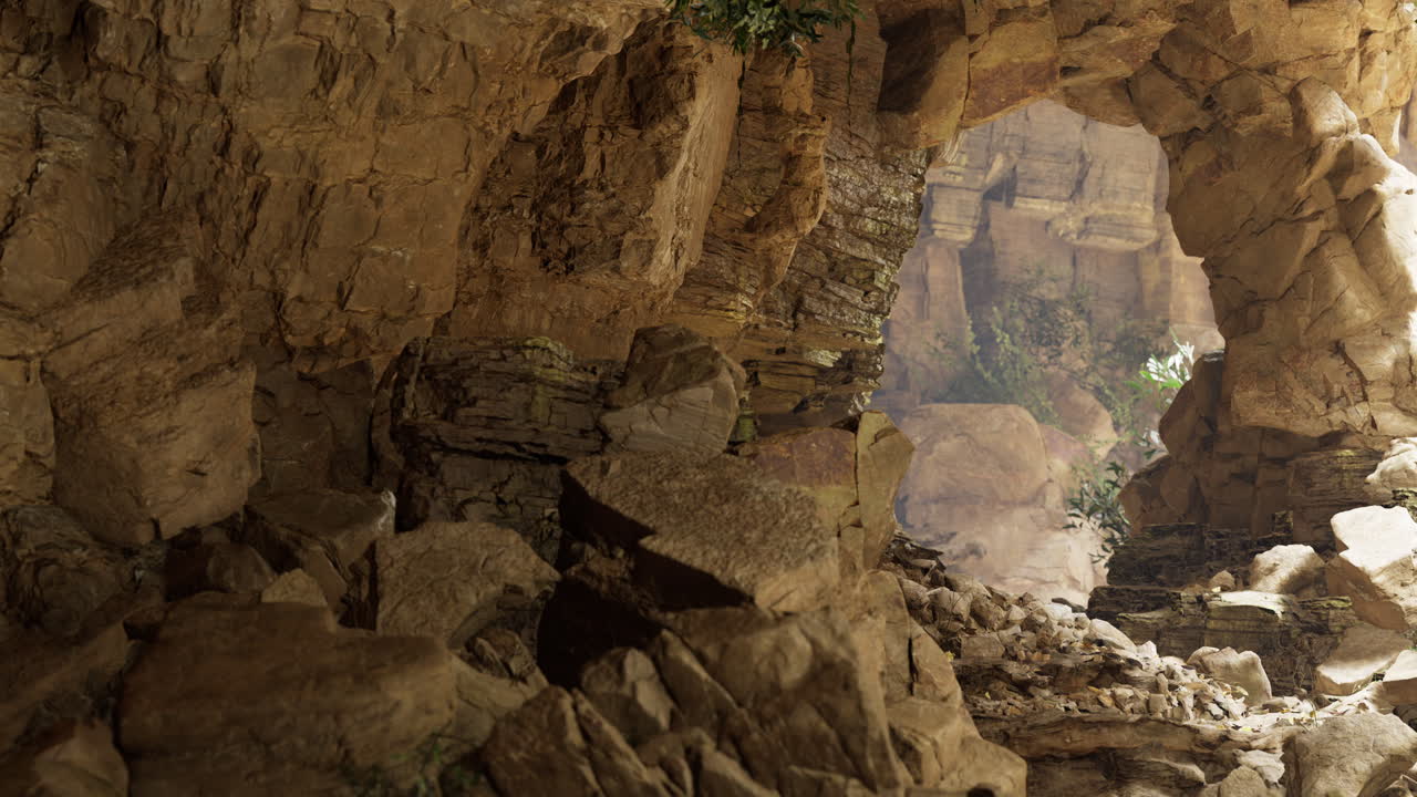 las intrincadas formaciones rocosas crean arcos naturales en un paisaje de cañón