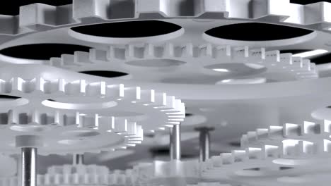 Abstract Retro Clock Gears