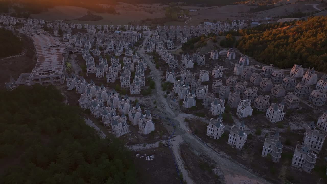Turkey's surreal Burj Al Babas at sunset, an abandoned housing vision