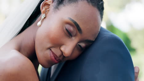 Happy,-face-and-bride-dance-with-groom-with-slow