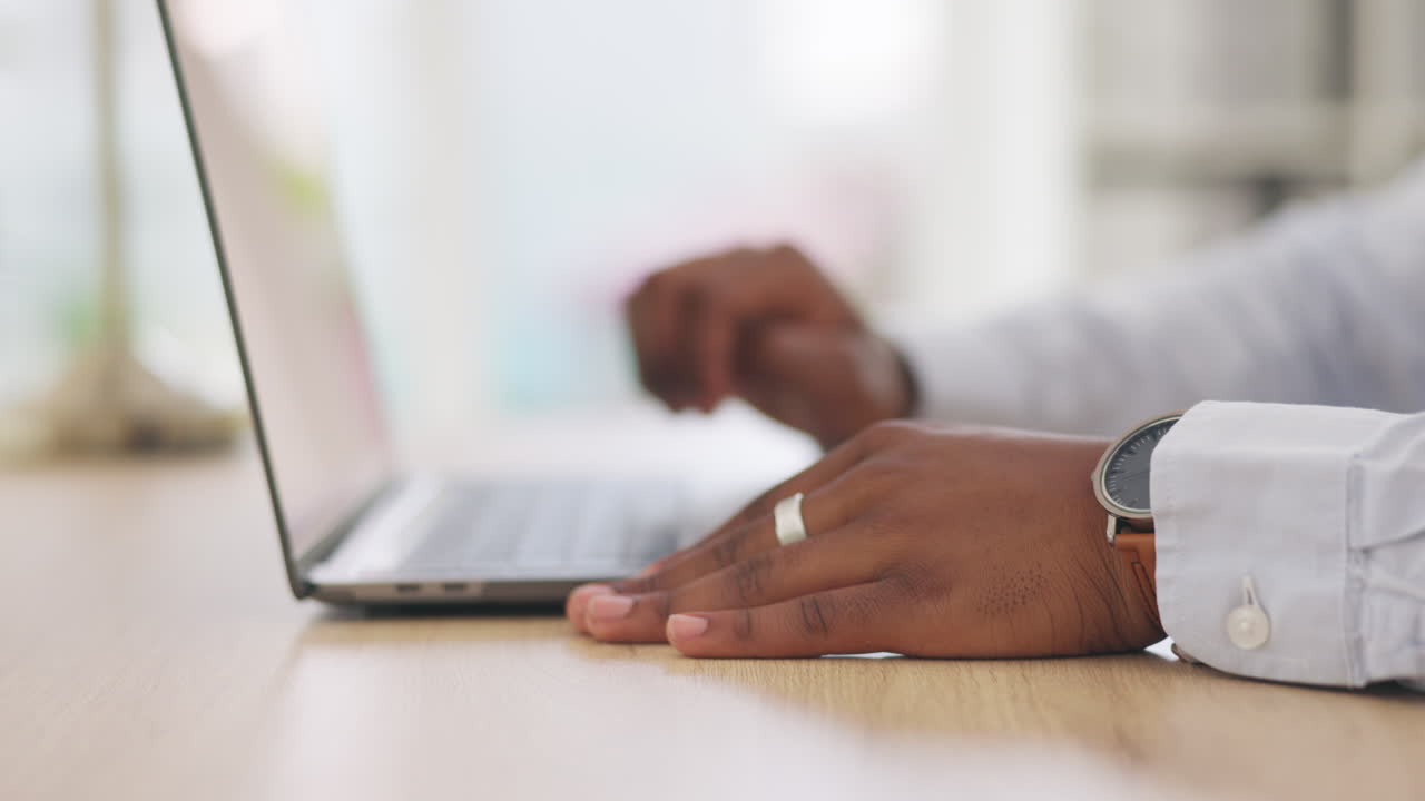 Hacker, cyber security or black man hands