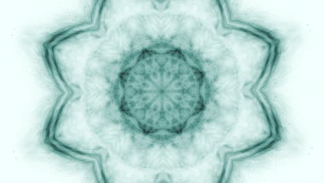 kaleidoscopio secuencia de patrones de tinta. 4k abstracto blanco y azul fondo gráfico de movimiento. o para yoga, clubes, espectáculos, mandala, animación fractal. hermoso adorno brillante. bucle sin costuras.