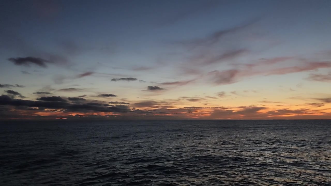Serene Ocean View at Dusk with Vibrant Sky