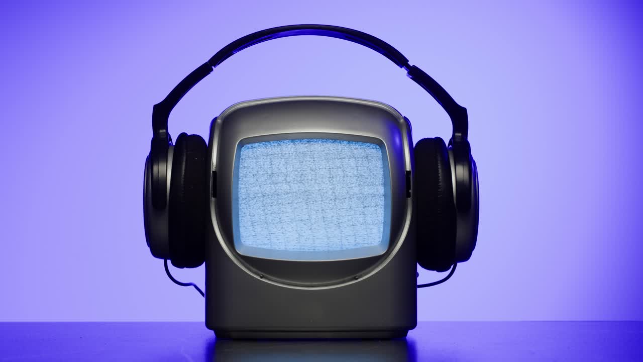 레트로 tv, 노스탈기적인 설정으로 빈티지 tv, 레트로 tv는 화면에 곡물을 표시합니다, 무서운 할로윈 밤 장치, 크로마 키 및 그린 스크린에 좋습니다.