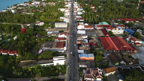 mae nam, a quiet stretch of coastal neighborhoods popular with tourists and backpackers visiting the north side of koh samui, thailand