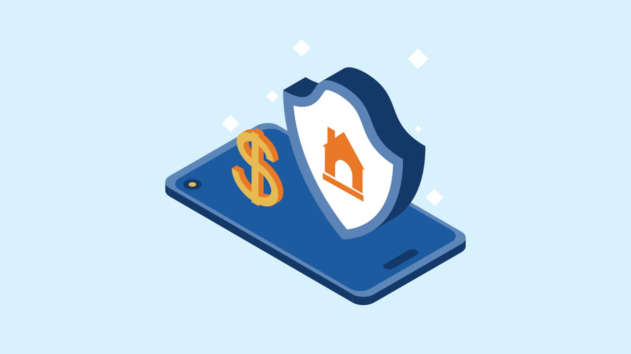 bienes raíces en animación de teléfonos inteligentes