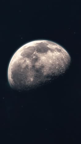 vertical tilt down to reveal the moon
