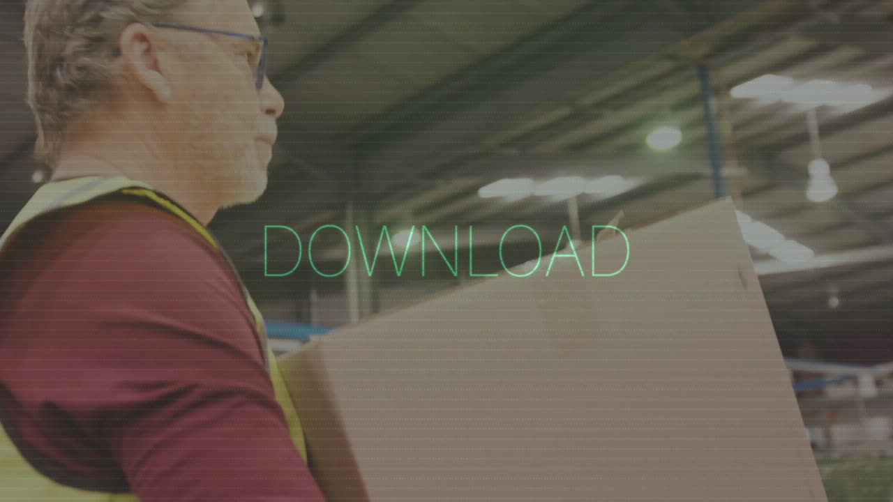 창고에서 는 남자, 장면 위의 텍스트 애니메이션을 다운로드