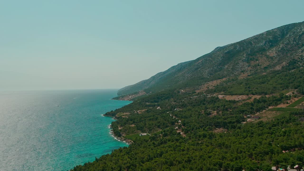 Croatia coast aerial beaches blue water nature clean sunny vacation