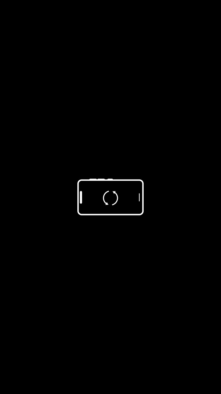 Smartphone Screen Rotation Icon Animation on Black Background