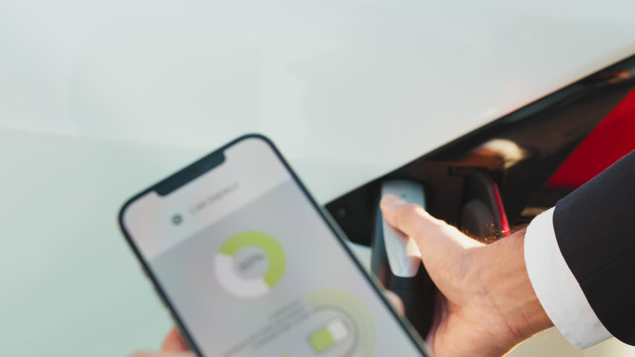 comprobación del estado de carga en el teléfono inteligente