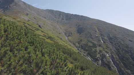 Amazing-View-from-Hiking-Trail-to-krivan-Mountain-in-the-High-Tatras-in-Slovakia---Aerial-shot