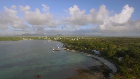 coastline of mauritius aerial view