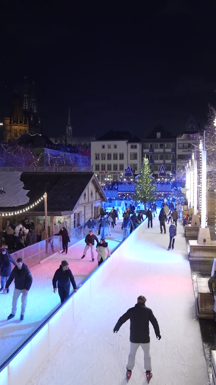 Ice Skating at Christmas Market