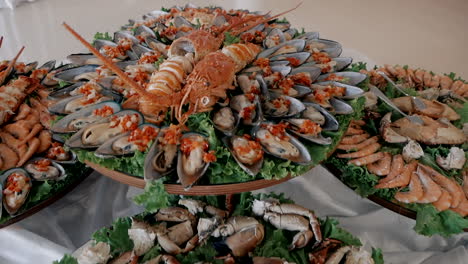 lavish seafood platter with lobster and mussels