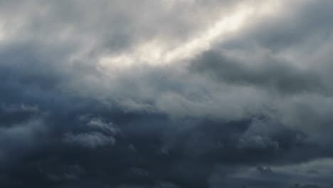 beautiful dark dramatic sky with stormy clouds time lapse before the rain or snow, winter season