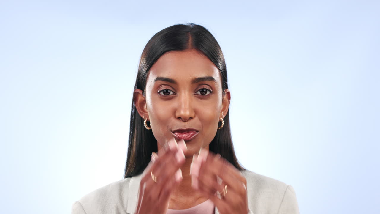 Flirting, face and girl blowing a kiss in studio