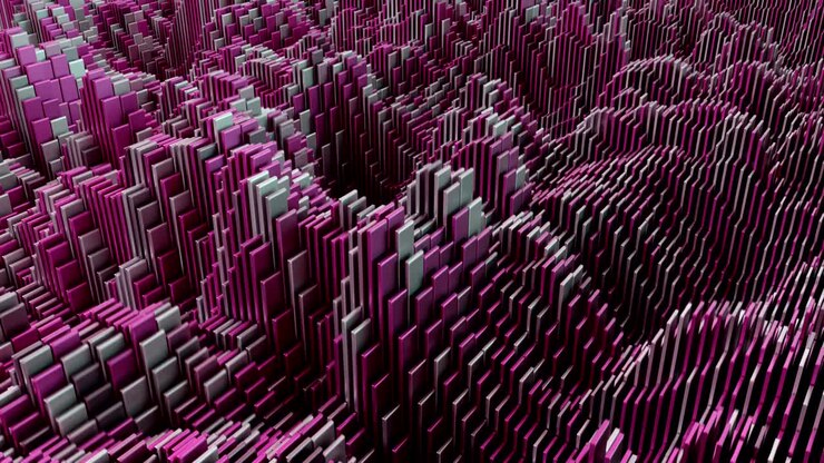 4K Abstract Blockchain Concept.