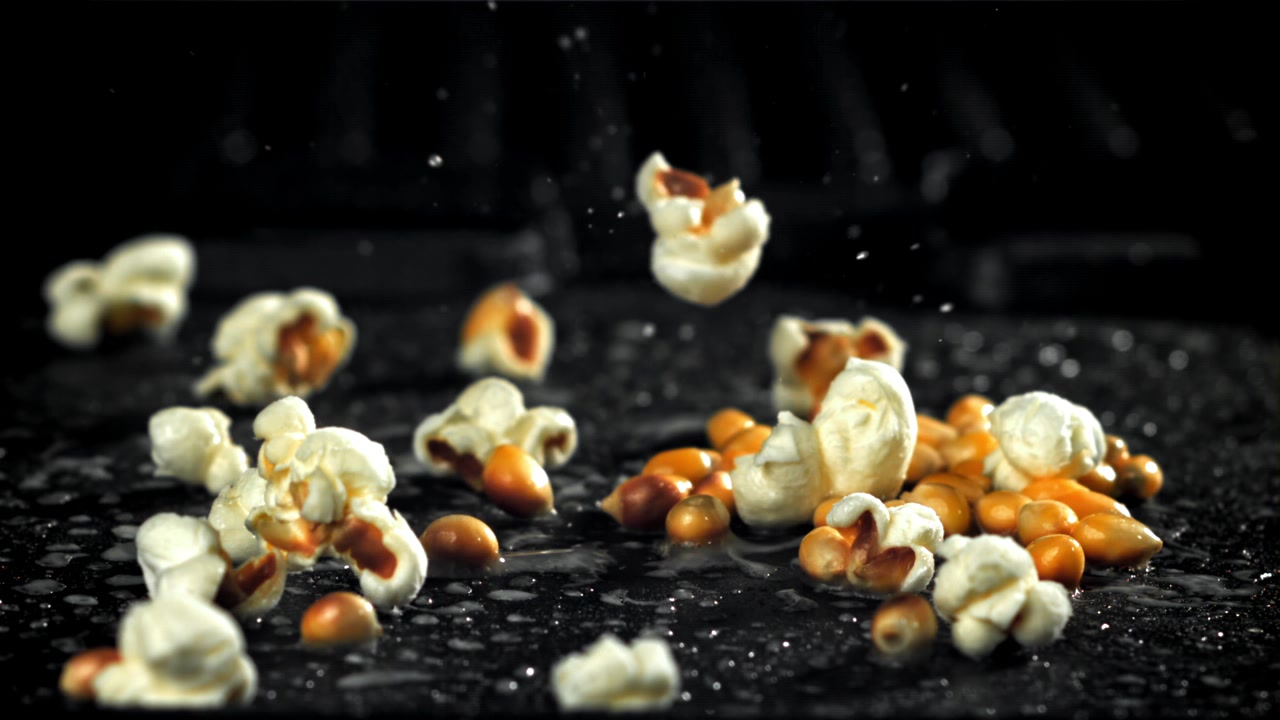 Popcorn Kernel Popping in Super Slow Motion