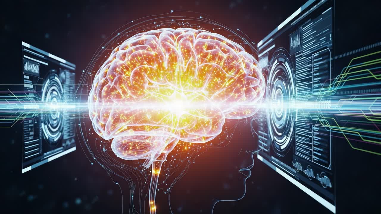 Exploring the Intersection of Artificial Intelligence and Human Cognition: A Visually Stunning Representation of the Brain's Computational Power and Connectivity