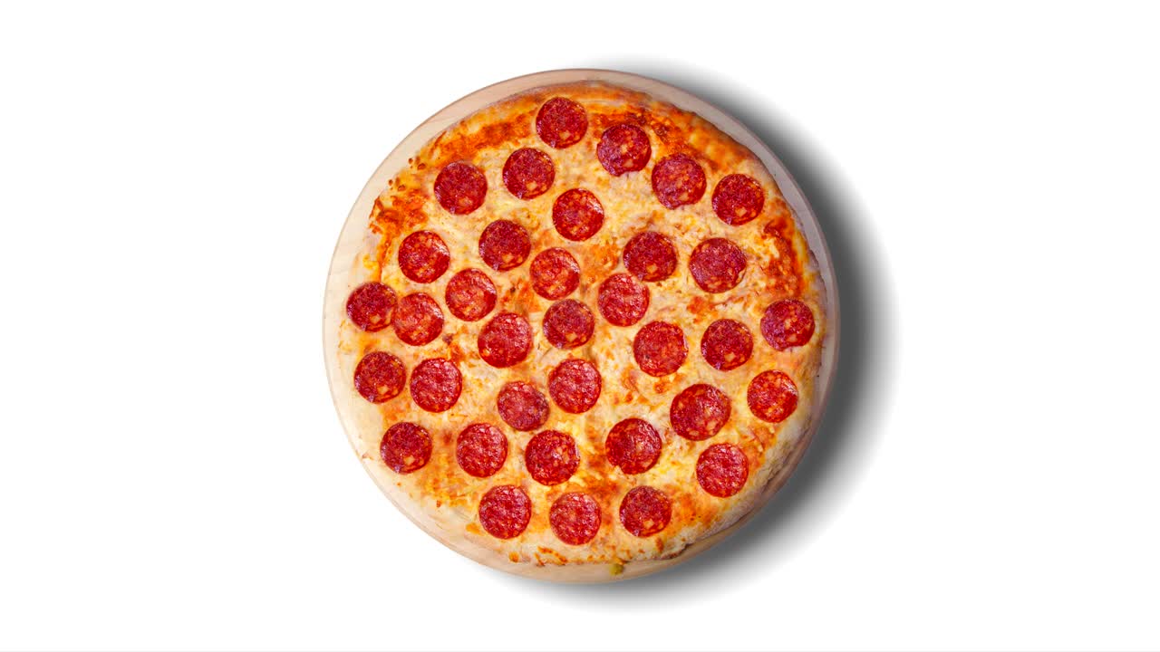un video del fondo de la pizza pepperoni. imágenes. esta imagen es perfecta para que usted diseñe sus menús de restaurante. visite mi página. usted será capaz de encontrar una imagen para cada pizza vendida en su cafetería o restaurante