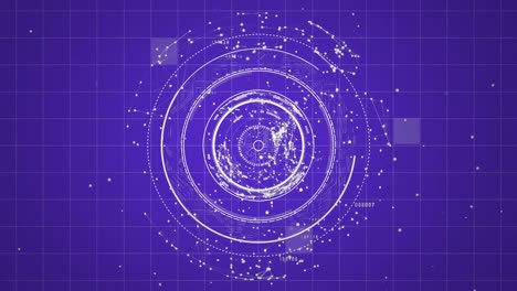 girando el globo con datos y red de conexión