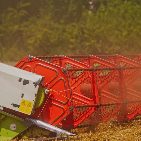 harvester working in the field