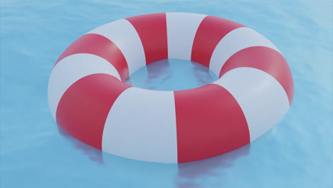 red and white inflatable life preserver in water