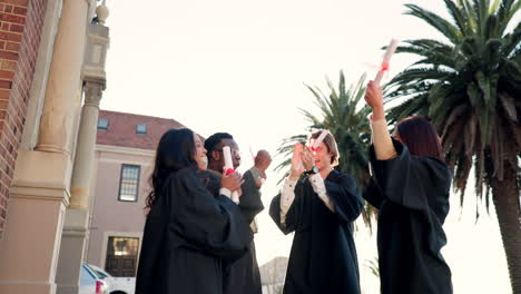 Happy-people,-applause-and-graduation