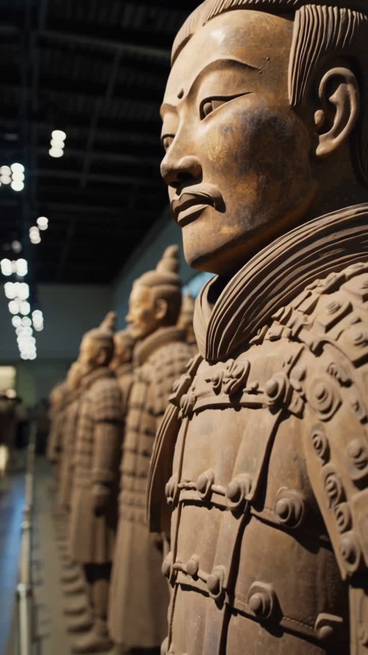 Terracotta Army Statues in a Museum