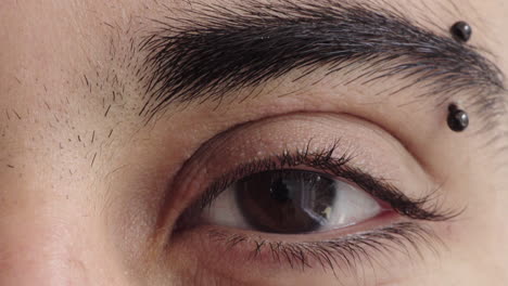 close-up-of-hispanic-man-eye-looking-at-camera-wearing-eyebrow-piercing-reflection-vision-eyesight