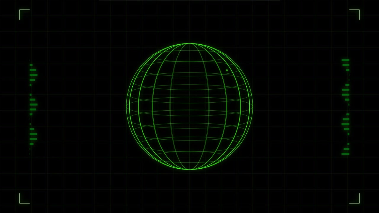 Interfaccia di globo radar digitale per la scansione dei dati
