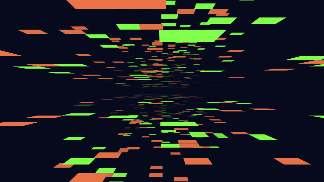 Futuristic 3d cityscape with green and blue buildings and roads