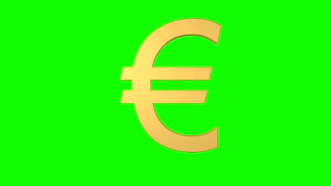 euro bucle giratorio pantalla verde dorada eur