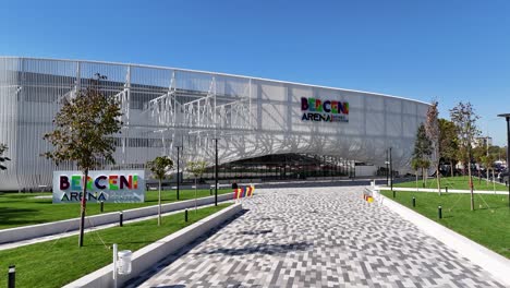 berceni arena ice rink on a sunny day, bucharest, romania