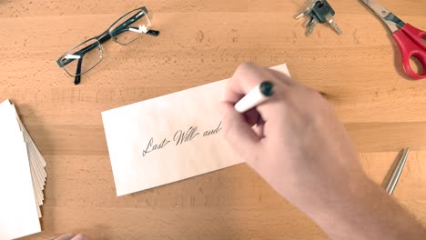 Handwritten-letter-on-desktop-Last-will-and-Testament