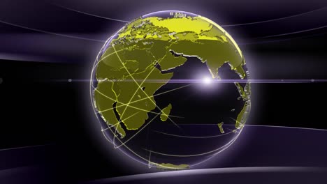 3d digital world map news intro background