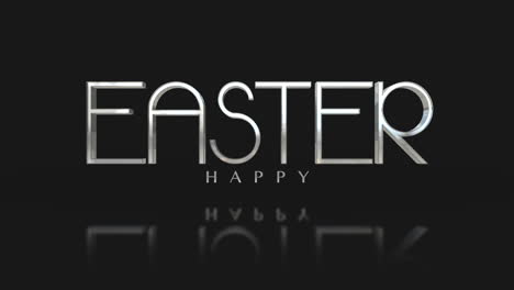 elegance and fashion happy easter text on black gradient