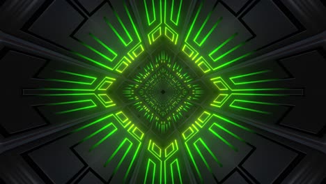 túnel verde de neón