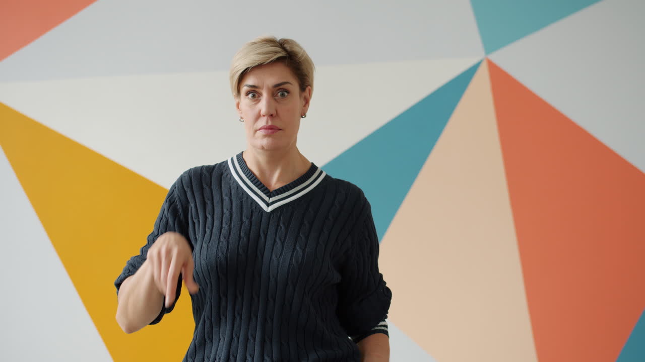 Surprised Woman Pointing