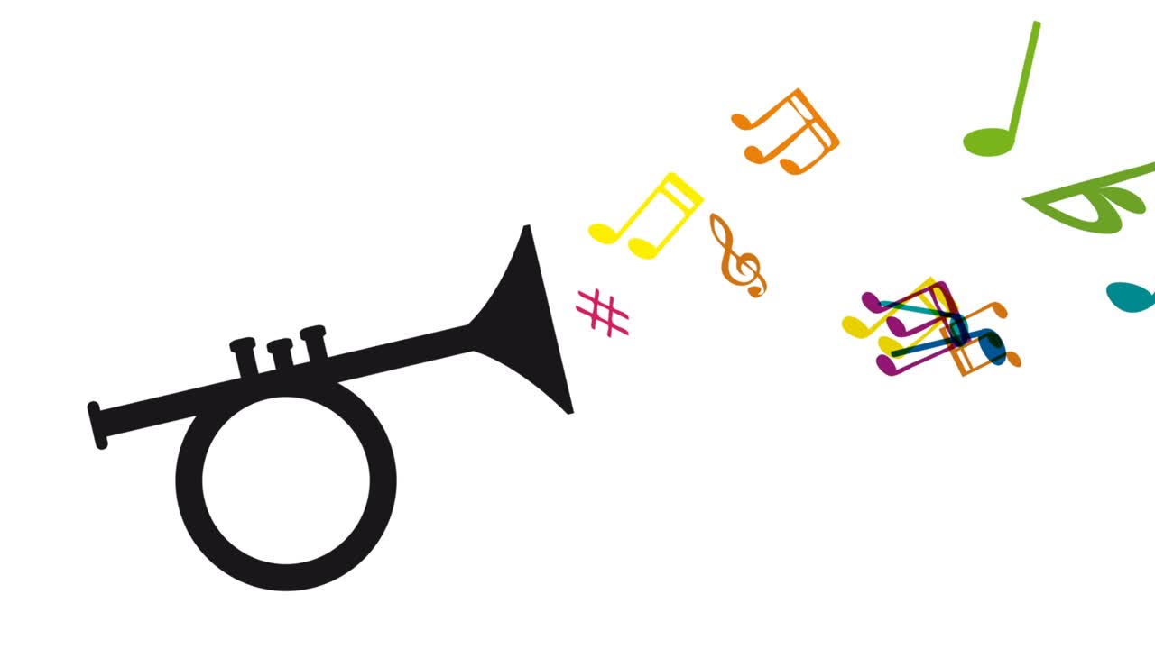 색 바탕에 애니메이션 일러스트레이션, 원활한 루프.