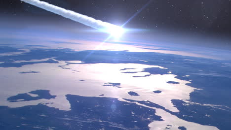 impacto de un asteroide sobre la tierra