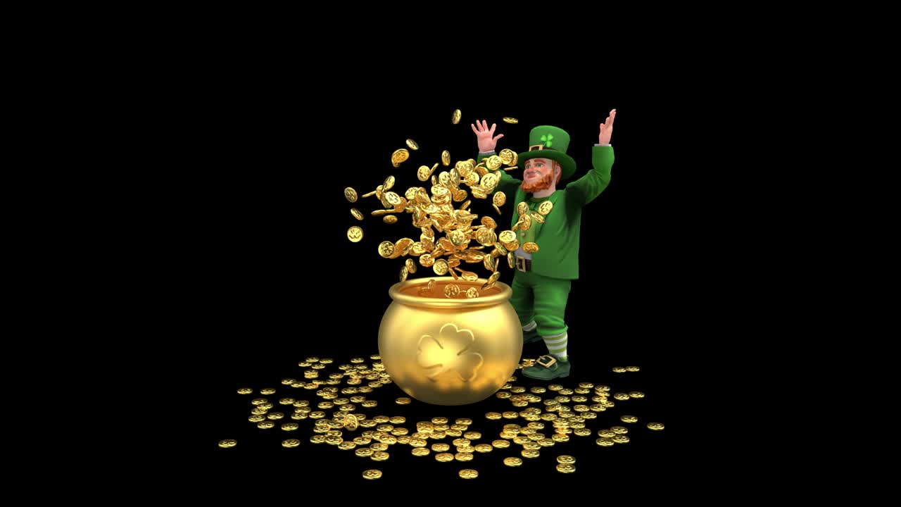 el leprechaun es la magia de la olla de oro.