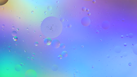 top view movement of bubbles in the  liquid.